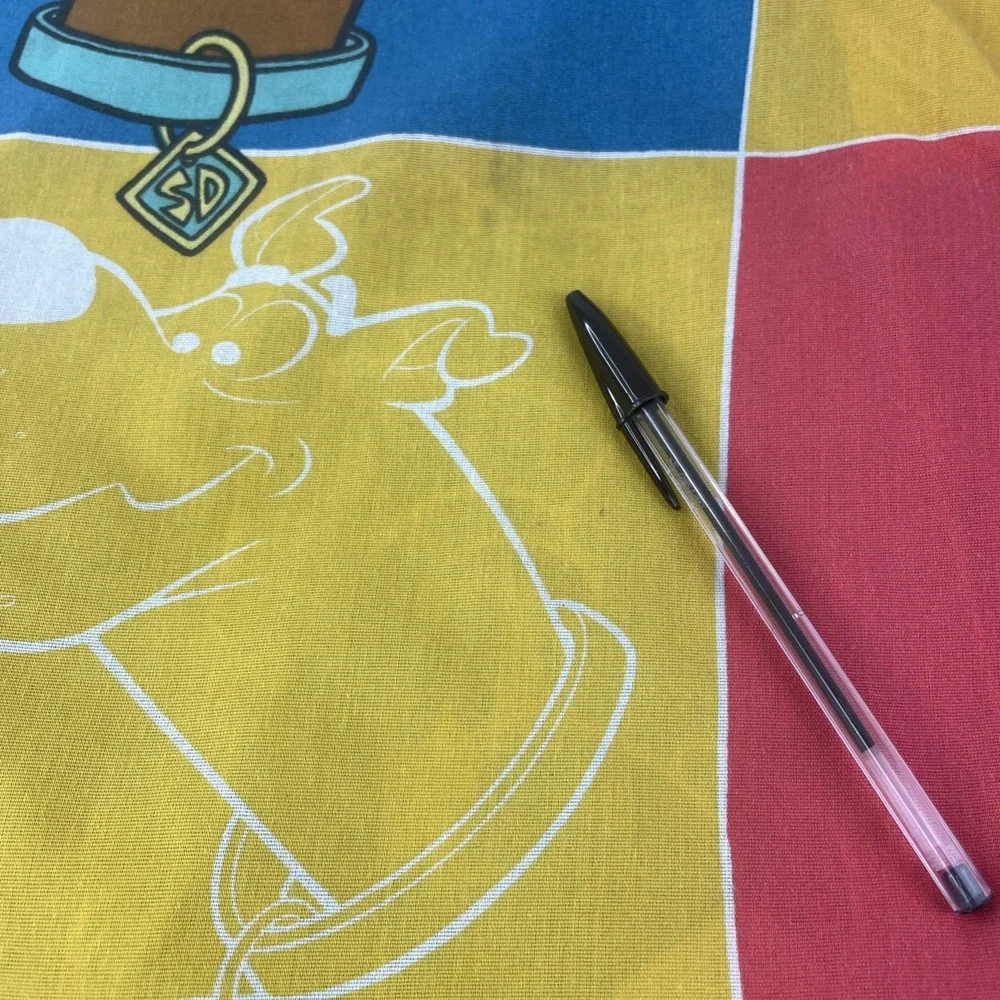 Hanna Barbera Scooby Doo Twin Fitted Sheet Multi Color Vintage 1999 Fabric Craft